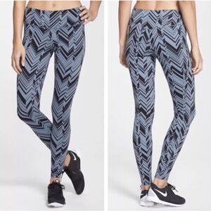 Nike Blue Graphite & Black Legendary Freeze Frame Leggings